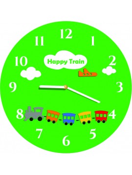Nástěnné hodiny pro děti zelené, hravé barvy. Rozměr 30 x30 cm