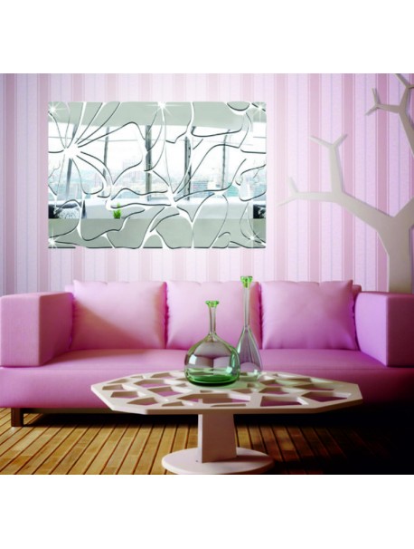 Moderní dekorační zrcadla. Zrcadlové a barevné samolepky na zeď, 3d samolepky vyrobené z akrylu