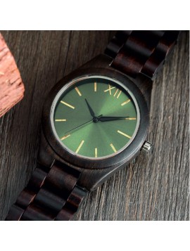 Yisuya - Náramkové hodinky ze dřeva na ruky DH015 zelené až modré