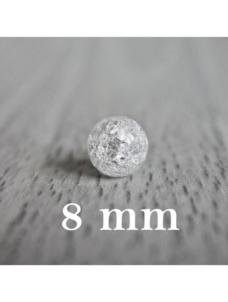 Praskání křišťál - korálek minerál - FI 8 mm