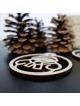 Dřevěná Vánoční ozdoba - Sněhulák, rozměr: 79x90 mm