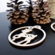 Vánoční dekorace ze dřeva - Bambi, rozměr: 79x90 mm