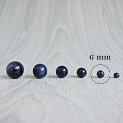 Aventurín modrý - korálek minerál - FI 6 mm