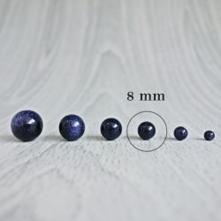 Aventurín modrý - korálek minerál - FI 8 mm