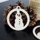 Sněhulák-dřevěná vánoční ozdoba, rozměr: 79x90 mm