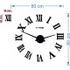 Nástěnné hodiny nalepovací MAXI PLEXI - římská čísla 2D