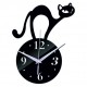 Nástěnné hodiny kočka (zrcadlové hodiny na stěnu kocour) SIMON