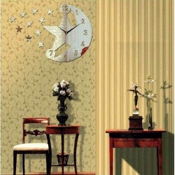Moderní nástěnné hodiny (zrcadlové hodiny na stěnu nebe) TEMPLATES, 30x45cm