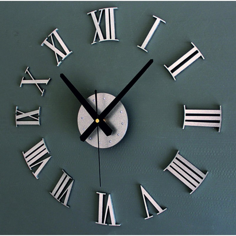 Часы настенные отдельные. "Часы ""римские цифры"" 3d Silver" 1234. Интерьерные часы. Часы настенные. Часы настенные необычные.