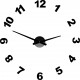 Designové nástěnné hodiny nalepovací PLEXI čísla OPTIC