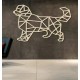 Styles vyřezávaný obraz na stěnu z překližku pes PR0230 černý