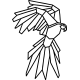 STYLESA Vyřezávaný obraz na stěnu geometrické tvary orel PR0235 černý