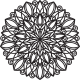 Styles Mandala dřevěný obraz na stěnu   z překližky HARMONY PR0246 černá