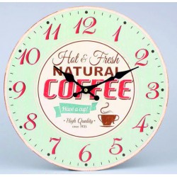 Kreativní hodiny ranní káva MDF. Fi 30 cm COFFE